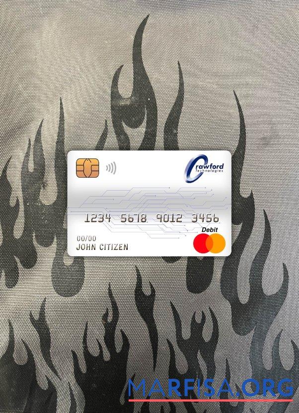 Downloadable Canada Crawfordtech bank master debit card photolook front real example